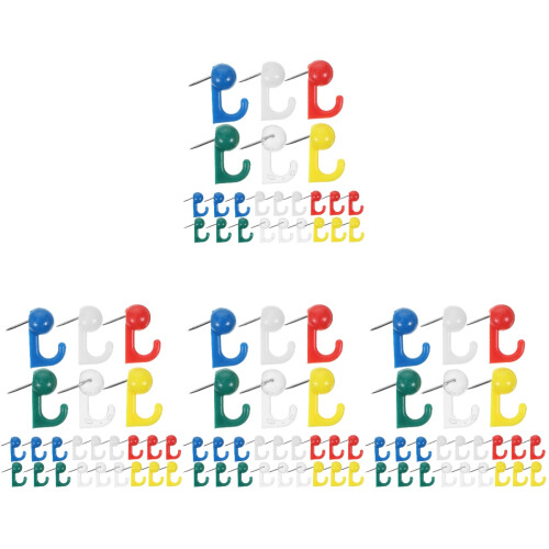 8Boxes Reusable Office Pushpins in Assorted Colors
