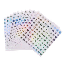 20Sheets Small Round Number Stickers Paper Material for Baby Use