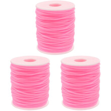 3Rolls Pink Jewelry Making Cord Elastic Thread for DIY Bracelets