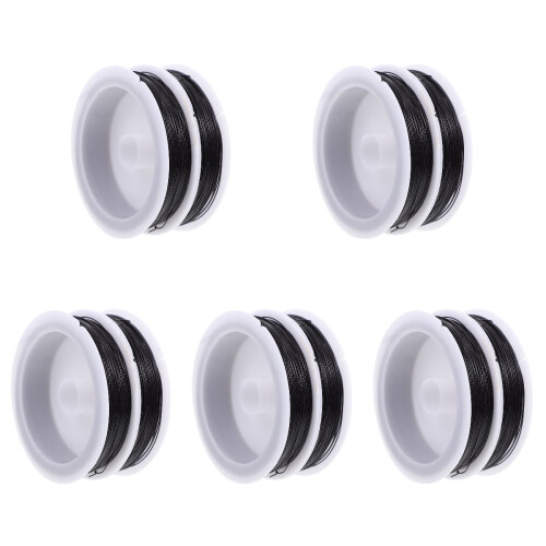 10Rolls Black Handmade Colored Iron Wire Bendable for Jewelry Making