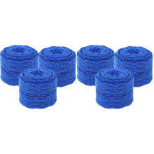 6Rollen Blauwe Kantband Voor Kleding En Feestdecoratie