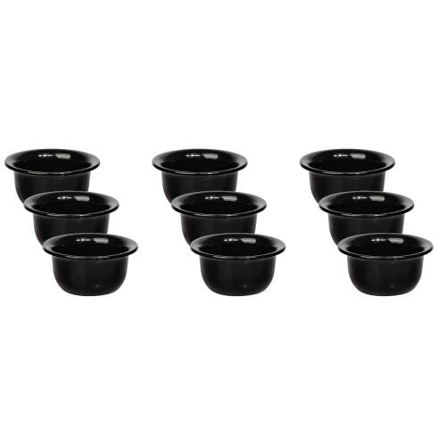9Pcs Black Shave Bowls for Men Durable PP Reusable Shaving Cups