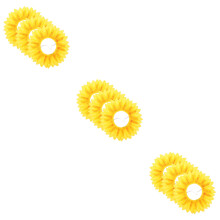 9Pcs Cloth Yellow Sunflower Headgear Funny Costume Hat for Carnival