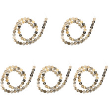 5Stränge Achat Perlen Mehrfarbig Für DIY Armbänder Und