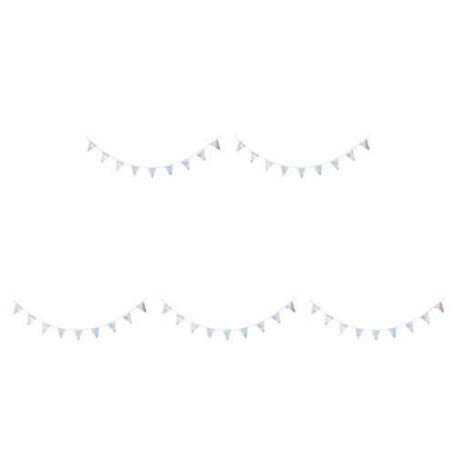 5Strings Iridescent Hanging Triangle Pennant Flag Banner