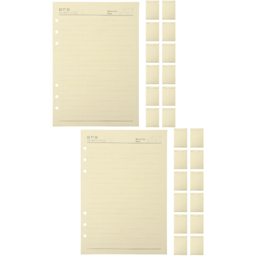 120Sheets Notebook Refill Paper A5 6 Ring Binder Inserts Light Yellow