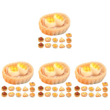 60Pcs Fake Food Model Resin Mini Kitchen Scene Decor Assorted Colors