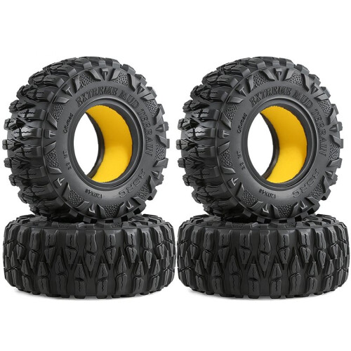 4 Pneus Macios de 2,2 Polegadas (120mm) para Carro RC Crawler 1/10 SCX10 90046 RR10 Wraith 90018 90048 TRX4