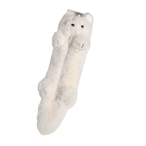 Pencil Pouches Makeup Bag Pen Case Desktop Pen Holders-White