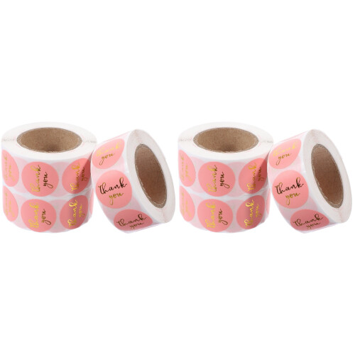 6Rolls Verpackungsaufkleber Selbstklebend Rosa Lehrer