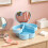 Double Layer Rotating Heart Shaped Jewelry Box With Mirror-Pink 6