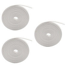 3Rolls White Wear-Resistant PU Bag Strap Roll for DIY and Decoration