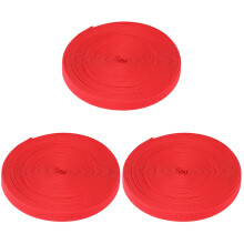 3Rolls Red Elastic Strap for Shoes Durable DIY Plain Elastic Band