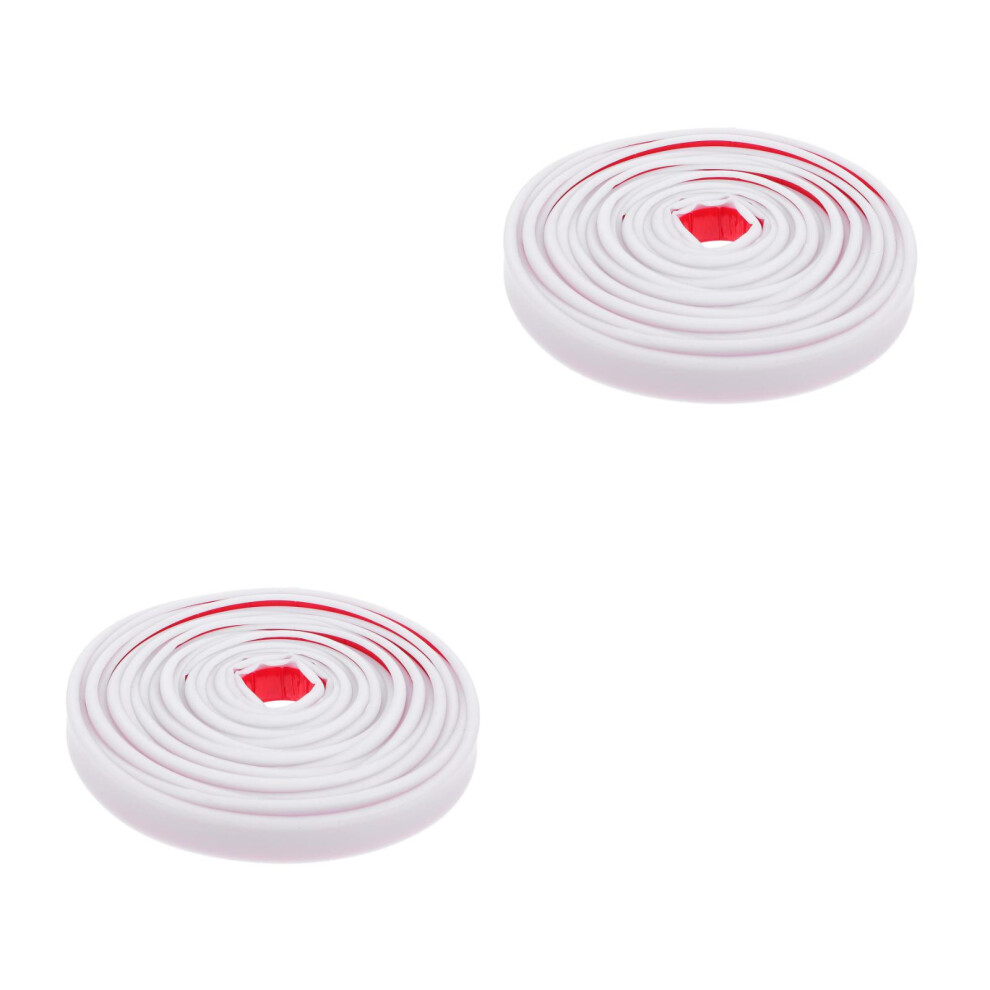 2Rolls Tpe Edge Banding For Furniture Self-Adhesive Corner Guard White Happyyami