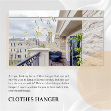 10Pcs Hangers Non Slip Metal Toddlers Clothes Hanger Golden Kids Cloud Shape Coat Hanger Clothing Storage Organizer Rack