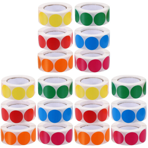 18 Farbige Klebepunkte Für Markierung Und Farbcodierte Labels