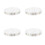 4Rolls White Polyester Ribbon for Holiday Wreaths Ramadan Party Decor 1