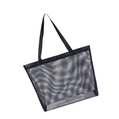 Mesh-Strandtasche mit großer Kapazität, leicht,-Schwarz L
