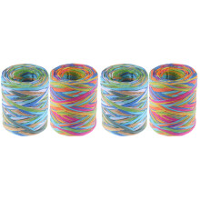 4Rouleaux Raphia Pour Cadeau DIY Ruban Décoratif Coloré