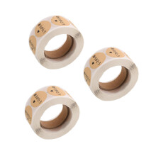 3Rolls Japanische Kraftpapier Haftetiketten Für Geschenkhüllen