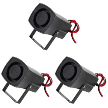 3St Universeel Backup Alarm Voor Truck, Zwart Plastic, 12V Compatibel