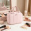 Make-up-Tasche mit großem Fassungsvermögen und tragbarem-Schwarz 5