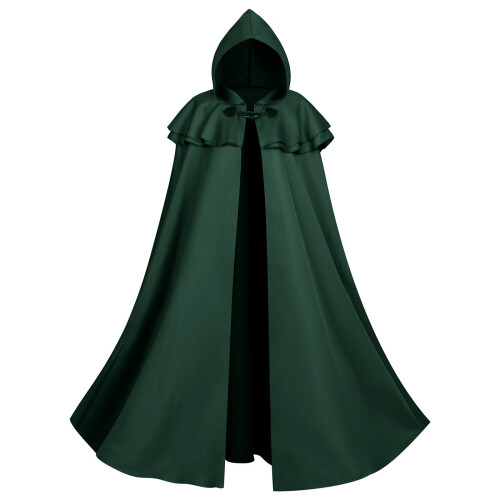 Renaissances Cape à capuche Cape médiévale avec capuche-Vert