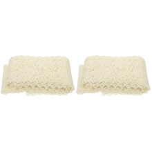 2Rolls Breite Spitzenbänder Beige DIY Handarbeit Bekleidungsstoff