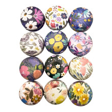Round Tin Containers Set Of 12 Featuring Beautiful Flowers-8