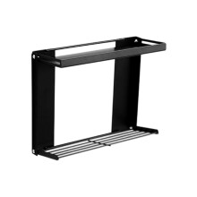 Simple Kitchen Wall Seasoning Shelf Easy Assembly No-Black