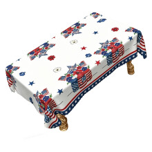 Washable Brushed Fabric Table Cover With American-150x220cm