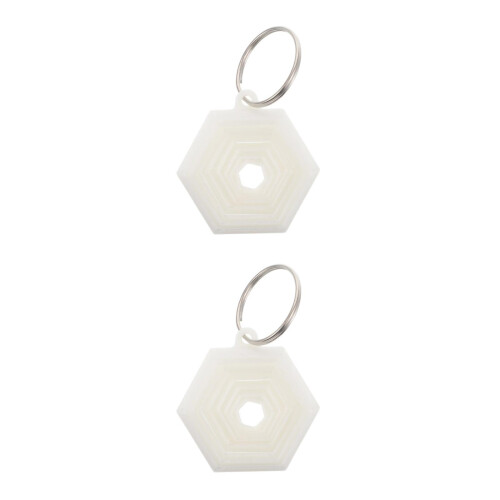 2Pcs Chaveiros 3D Hexágono Pla Com Luminoso