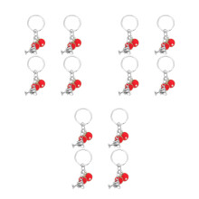 12Pcs Chaveiros Raquete Tênis De Vermelha Design