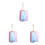 3Pcs Porta Moedas Transparente Rosa Com Chaveiro E De Zinco 1