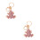 2Pcs Chaveiro Rosa Com Cristais Brilhantes De Zinco 1