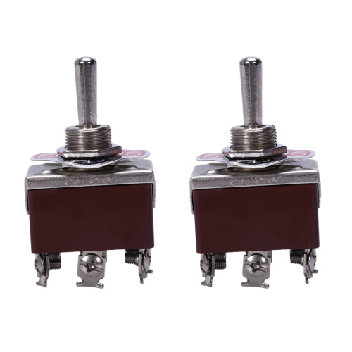 2X AC 250V/15A 125V/20A /OFF/ 3 Position DPDT Momentary Toggle