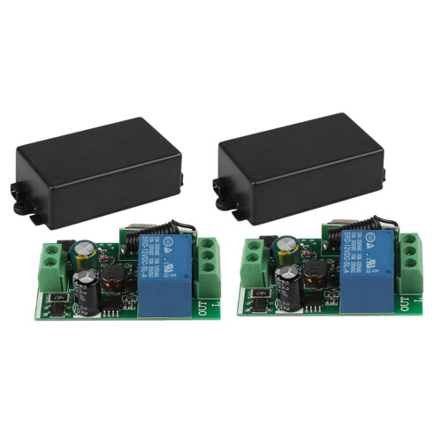 2X Universal 433 MHz AC 220V 1 Channel Remote Control   Wireless Relay Receiver Module