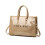 Stilvolle, geräumige PVC-Umhängetasche mit-Khaki 1