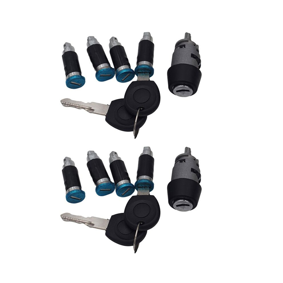 2 Set Ignition 8 Door Lock 4 Keys 701837205 For T4 Caravelle Mk Iv 1990-2003 Transporter Double Barn Doors 4713204612462