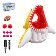 Easter Inflatable Shark Rings Interactive Game Sport-Yellow