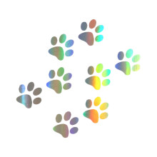 Fun Cats Paws Print Decals Pack Reflective Outdoor Use-Leiser