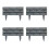 Clôture de jardin décorative, 4 pièces, Imitation pierre,-gris 1