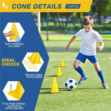 12pcs Cones 9 Inch Soccer Cones and Plastic Traffic Cones for Sports Training for Soccer Basketball and Agility Practice