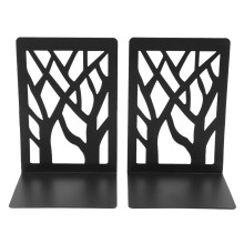 Book Ends for Heavy Books,Book Shelf Holder Home Decorative, Metal Bookends Black 1 Pair,Bookend Supports, Book Stoppers