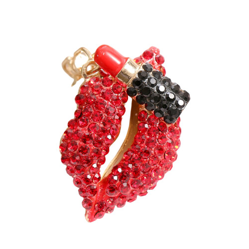 Schicker Strass-Lippenschlüsselhalter, eleganter-Rot