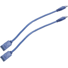 2X Blau USB 3.0 Female to Male F/M Typ A Stecker Connector Verlaengerung Kabel 30cm
