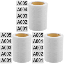 3Rouleaux Stickers Autoadhésifs Numérotés Blancs Pour Stockage