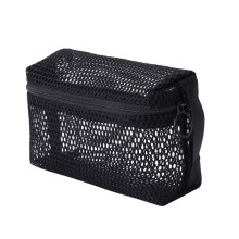 Tragbare Reise-Kulturtasche, Netz-Make-up-Tasche,-Schwarz S