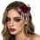 Blume Skelett Hände Haar Clips Schädel Knochen Form-Rot 7