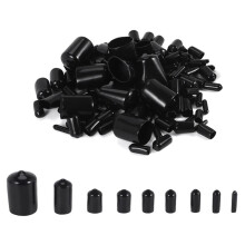 160Pcs Assorted Size Rubber End Caps, Flexible Screw Thread Protector Caps Round Vinyl Bolt Screw Cover Caps in 9 Size